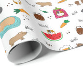 Cute Guinea Pigs Cavy Pets Cadeaupapier (Rol Hoek)
