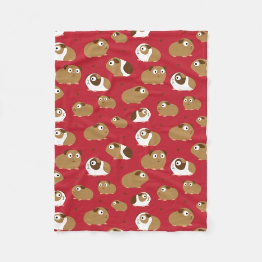 Cute Guinea Pigs Fleece Blanket (Voorkant)