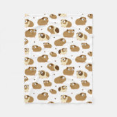 Cute Guinea Pigs Fleece Blanket (Voorkant)