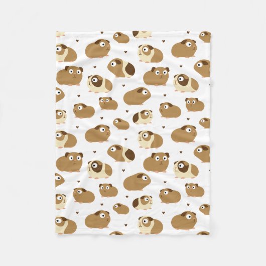 Cute Guinea Pigs Fleece Blanket (Voorkant)