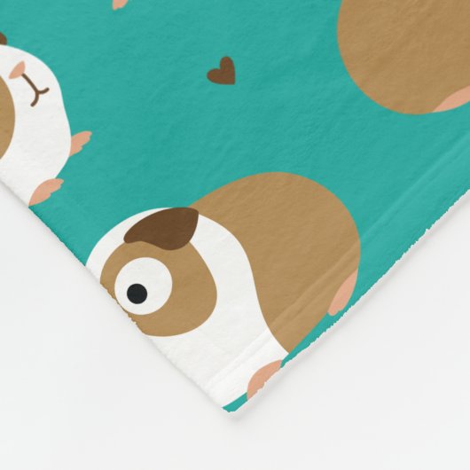 Cute Guinea Pigs Fleece Blanket (Hoek)