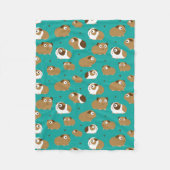 Cute Guinea Pigs Fleece Blanket (Voorkant)
