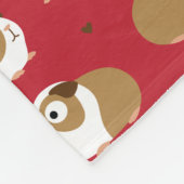 Cute Guinea Pigs Fleece Blanket Deken (Hoek)