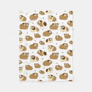 Cute Guinea Pigs Fleece Blanket Deken
