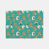 Cute Guinea Pigs Fleece Blanket Deken (Voorkant (Horizontaal))