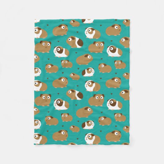 Cute Guinea Pigs Fleece Blanket Deken (Voorkant)