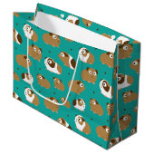 Cute Guinea Pigs Large Gift Bag Groot Cadeauzakje (Voorkant Gekanteld)