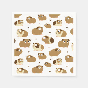 Cute Guinea Pigs Napkins Servet