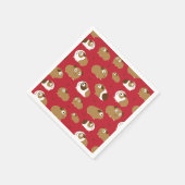 Cute Guinea Pigs Napkins Servet (Hoek)