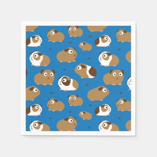 Cute Guinea Pigs Napkins Servet (Voorkant)
