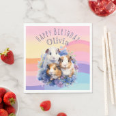 Cute Guinea Pigs Pet Animals Happy Birthday Servet (Insitu)
