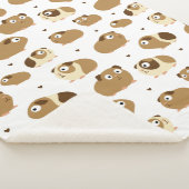 Cute Guinea Pigs Sherpa Blanket Deken (3/4)