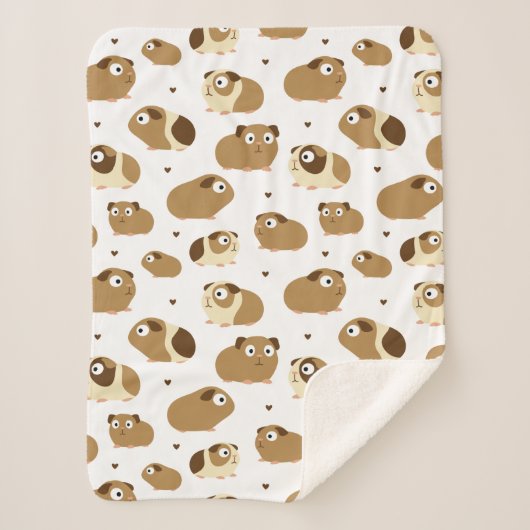 Cute Guinea Pigs Sherpa Blanket Deken (Voorkant)