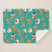 Cute Guinea Pigs Sherpa Blanket Deken (Voorkant (horizontaal))