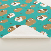 Cute Guinea Pigs Sherpa Blanket Sherpa Deken (3/4)