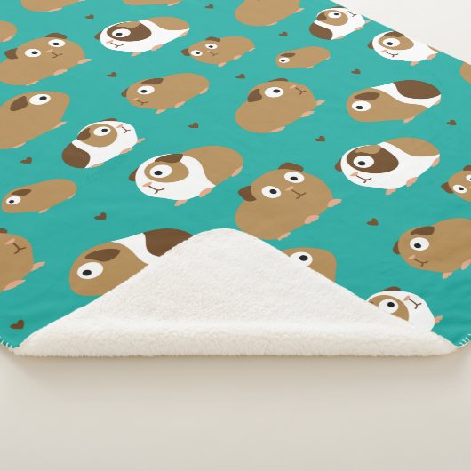 Cute Guinea Pigs Sherpa Blanket Sherpa Deken (3/4)