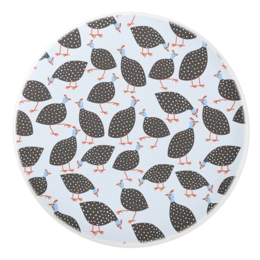 Cute Guinee Hen Bird Keramische Knop (Voorkant)