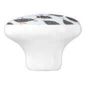 Cute Guinee Hen Bird Keramische Knop (Zijkant)