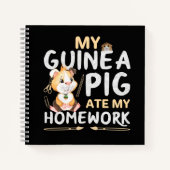 Cute Guinee Pig Ate Mijn thuiswerk Notitieboek (Voorkant)