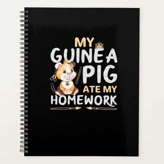 Cute Guinee Pig Ate Mijn thuiswerk Planner (Voorkant)
