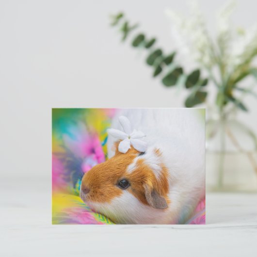 Cute Guinee Pig Pet Briefkaart (Staand voorkant)
