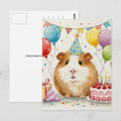 Cute Guinese big Happy Verjaardag Ansichtkaart Briefkaart (Voorkant / Achterkant)