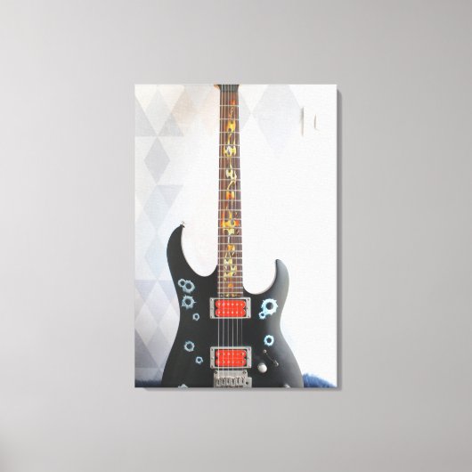 Cute Guitar Canvas Afdruk (Voorkant)