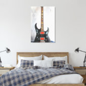 Cute Guitar Canvas Afdruk (Insitu (Slaapkamer))