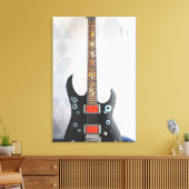 Cute Guitar Canvas Afdruk (Insitu (Woonkamer))