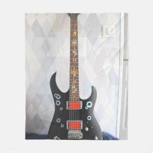 Cute Guitar Fleece Deken (Voorkant)