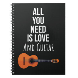 Cute Guitar Player Gifts Instrument Music Lover Notitieboek
