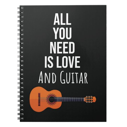 Cute Guitar Player Gifts Instrument Music Lover Notitieboek (Voorkant)