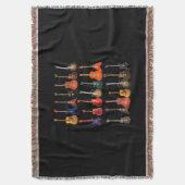 Cute Guitar Rock en Roll Musical Instruments Gift Deken (Voorkant Verticaal)