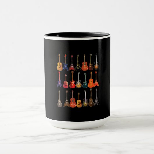 Cute Guitar Rock en Roll Musical Instruments Gift Mok (Midden)