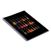 Cute Guitar Rock en Roll Musical Instruments Gift Notitieboek (Rechterzijde)