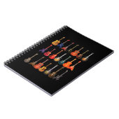 Cute Guitar Rock en Roll Musical Instruments Gift Notitieboek (Linkerzijde)