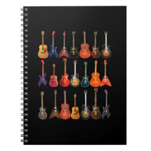 Cute Guitar Rock en Roll Musical Instruments Gift Notitieboek