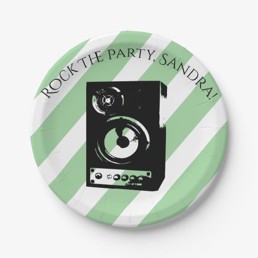 Cute Guitar Rock en Roll Musical Instruments Papieren Bordje (Voorkant)