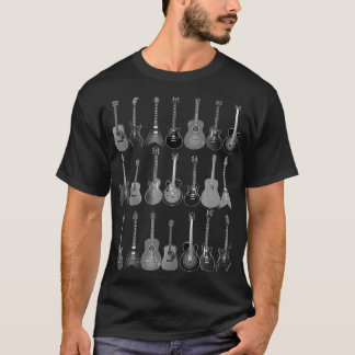 Cute Guitar Rock N Roll Musical Instruments Gift  T-shirt