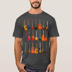 Cute Guitar Rock N Roll Musical Instruments T-shirt
