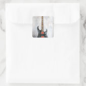 Cute Guitar Vierkante Sticker (Tas)