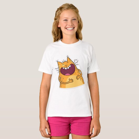 Cute, guy, t - shirts, kitten, grappig, katje T-Sh T-shirt (Voorkant volledig)