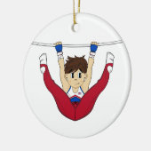 Cute Gymnast op Bar Ornament (Links)