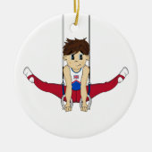 Cute Gymnast op Rings Ornament (Voorkant)