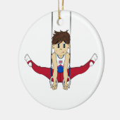 Cute Gymnast op Rings Ornament (Links)