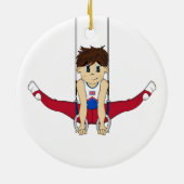 Cute Gymnast op Rings Ornament (Achterkant)