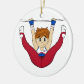 Cute Gymnast op Rings Ornament (Links)