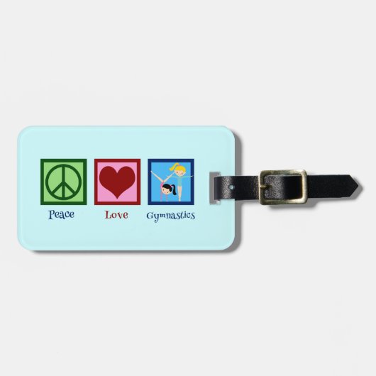 Cute Gymnastics Bagagelabel (Voorkant horizontaal)