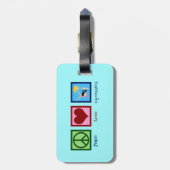 Cute Gymnastics Bagagelabel (Achterkant verticaal)