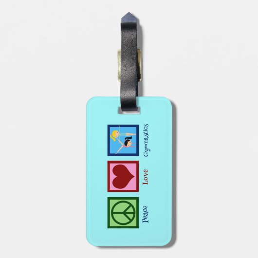 Cute Gymnastics Bagagelabel (Achterkant verticaal)
